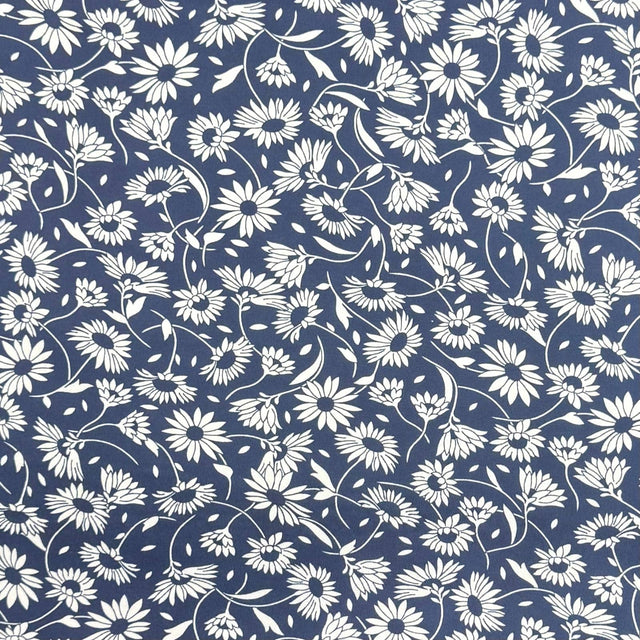 Pound A Metre 3 Metres Premium Cotton Jersey- 55'' Wide -(Navy Floral)