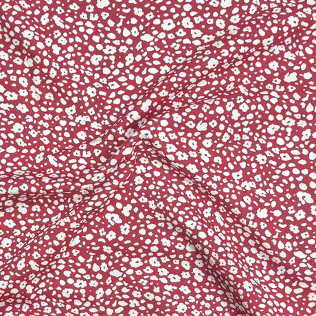 Pound A Metre 3 Metres Premium Cotton Jersey- 55'' Wide -(Red & White)