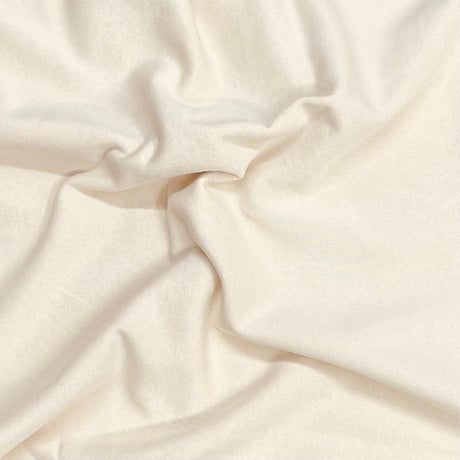Pound A Metre 3 Metres Premium Cotton Sweatshirt Jersey Fabric – 55" Wide (Cream)