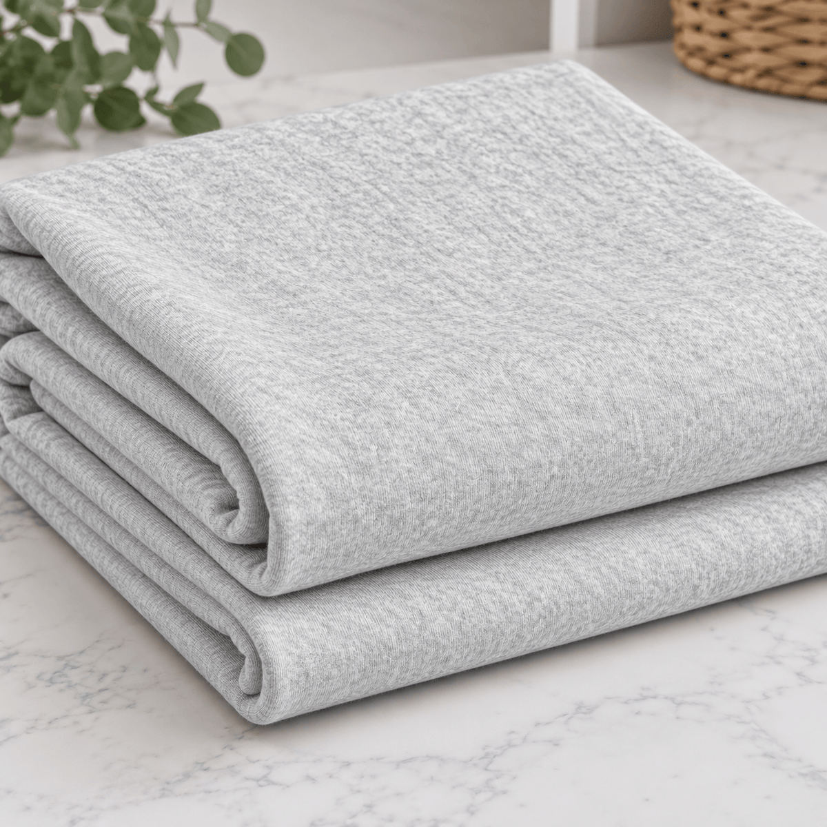 Pound A Metre 3 Metres Premium Cotton Sweatshirt Jersey Fabric – 55" Wide (Silver)