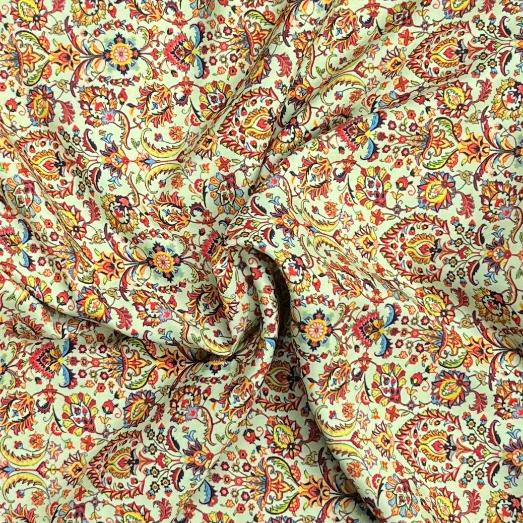 Pound A Metre 3 Metres Premium Crystal Crepe 45'' Wide (Green Design)