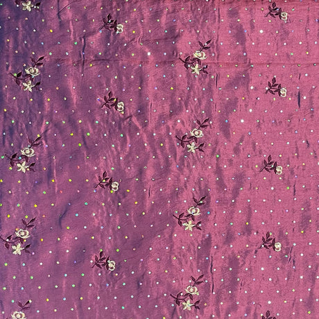 Pound A Metre 3 Metres Premium Diamante Taffeta Fabric – 55" Wide (Tone)