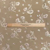Pound A Metre 3 Metres Premium Foil Printed Crepe Fabric – 45" Wide (Brown)