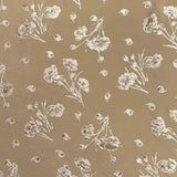 Pound A Metre 3 Metres Premium Foil Printed Crepe Fabric – 45" Wide (Brown)
