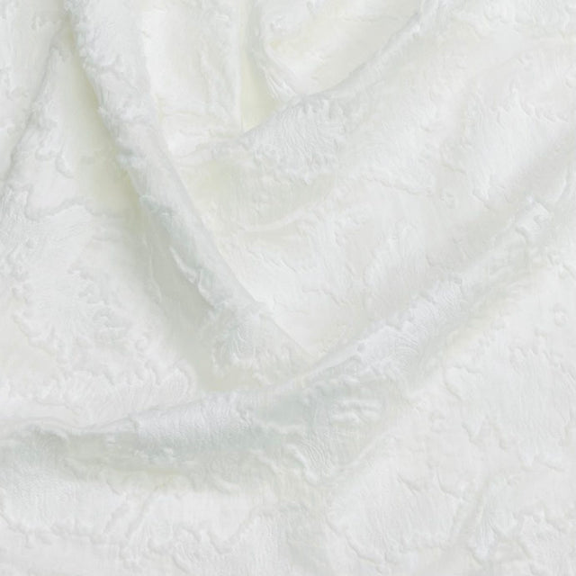 Pound A Metre 3 Metres Premium Jacquard Crepe Fabric – 55" Wide (White)