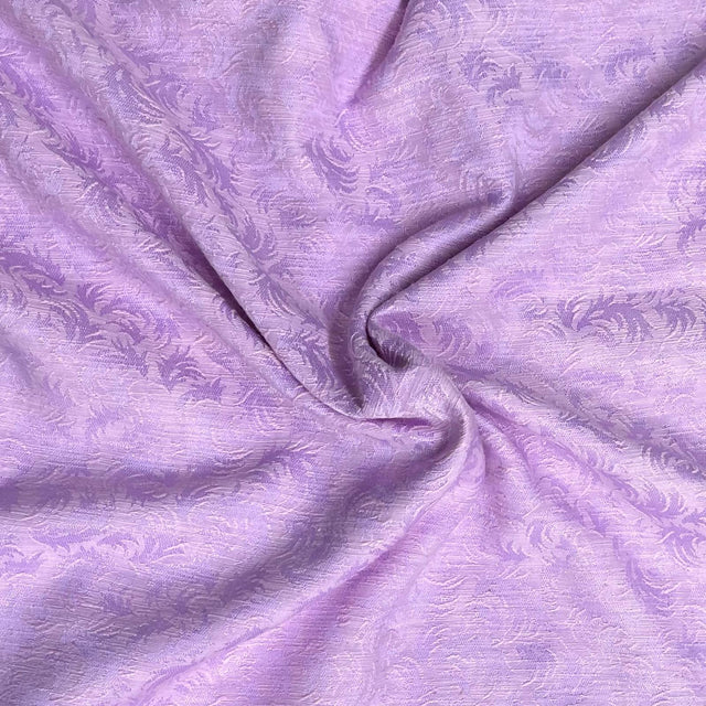 Pound A Metre 3 Metres Premium Linen Look Jacquard Fabric – 55" Wide (Lilac)