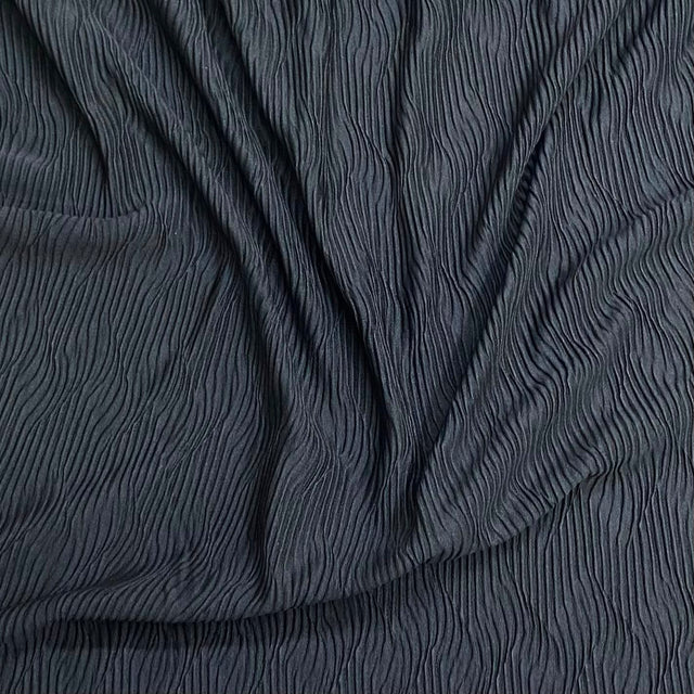 Pound A Metre 3 Metres Premium Luxurious Crinkle Jersey – 55” Wide (Black) (EOL)