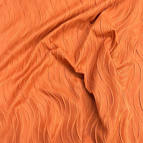 Pound A Metre 3 Metres Premium Luxurious Crinkle Jersey – 55” Wide (Rust)