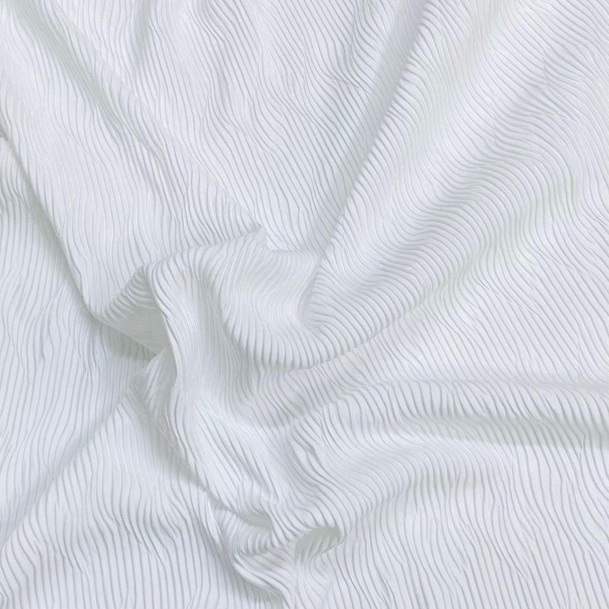 Pound A Metre 3 Metres Premium Luxurious Crinkle Jersey – 55” Wide (White)