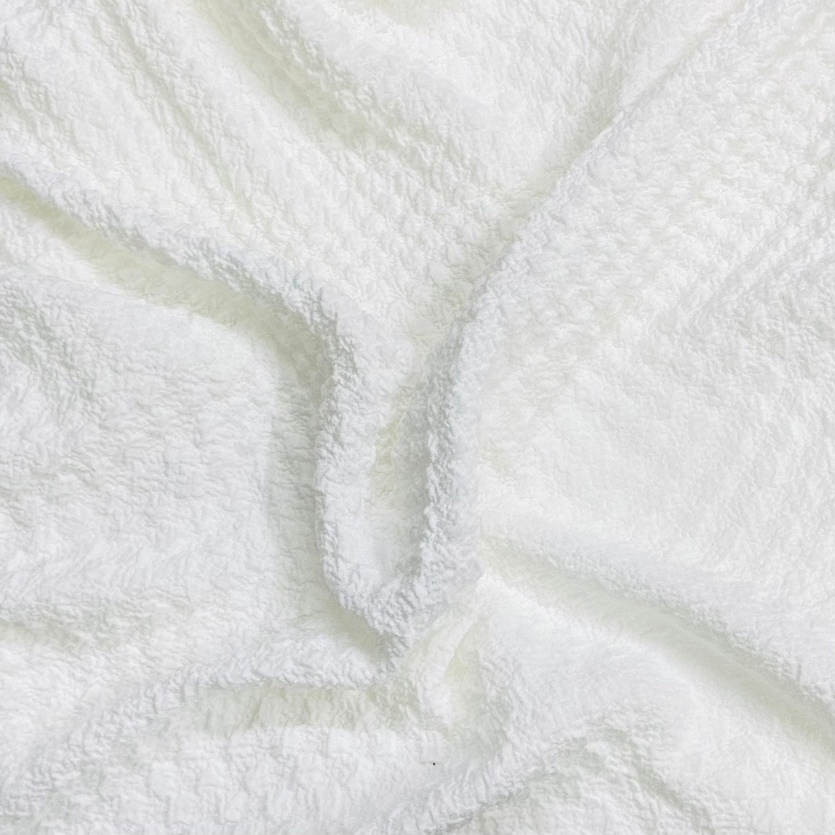 Pound A Metre 3 Metres 3 Metres Premium Popcorn Jersey- 55" Wide (White) (EOL)