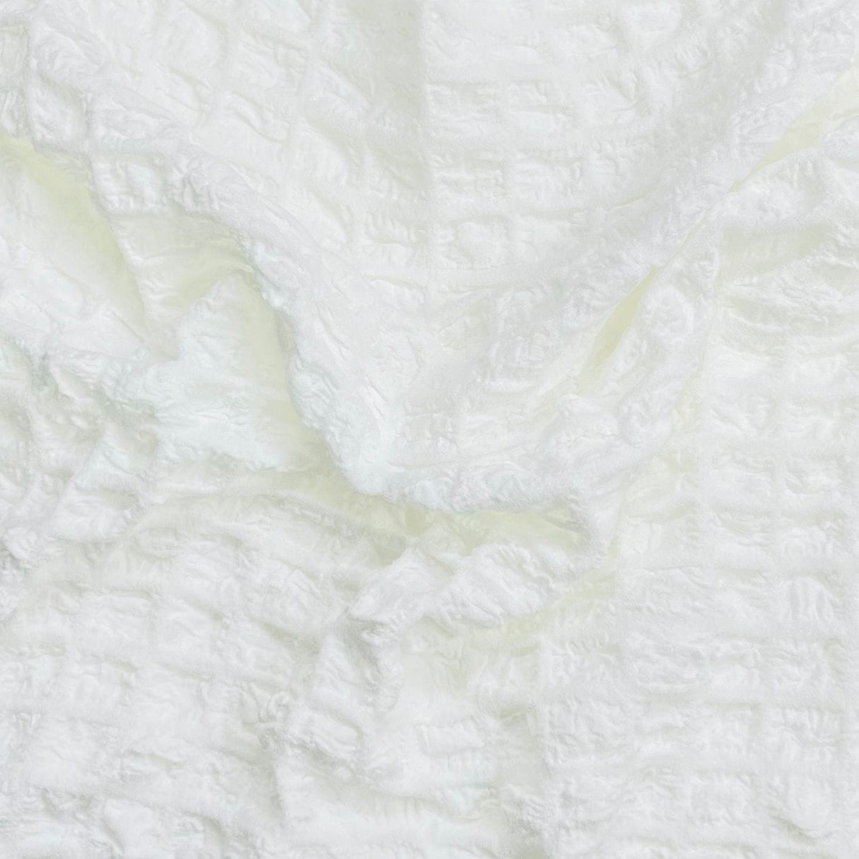Pound A Metre 3 Metres Premium Popcorn Jersey- 55" Wide (White)