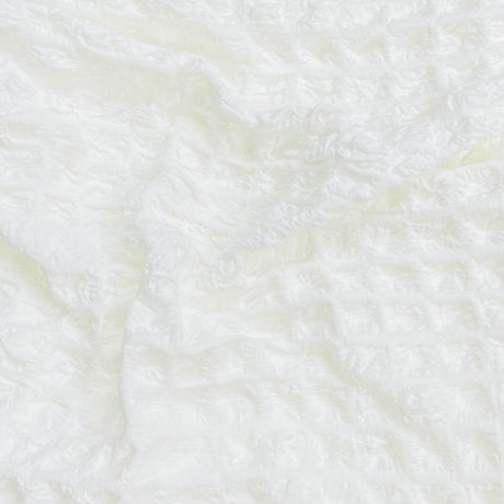 Pound A Metre 3 Metres Premium Popcorn Jersey- 55" Wide (White)