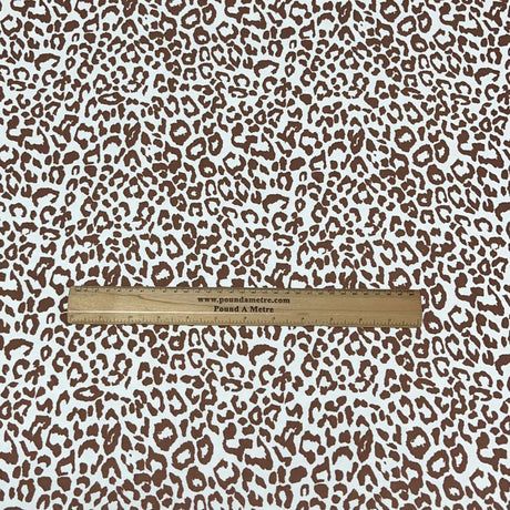Pound A Metre 3 Metres Premium Printed Cotton Feel Jersey- 55'' Wide -(Cheetah)