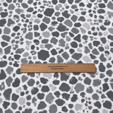 Pound A Metre 3 Metres Premium Printed Cotton Feel Jersey- 55'' Wide -(Grey & White)
