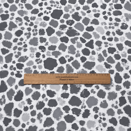 Pound A Metre 3 Metres Premium Printed Cotton Feel Jersey- 55'' Wide -(Grey & White)
