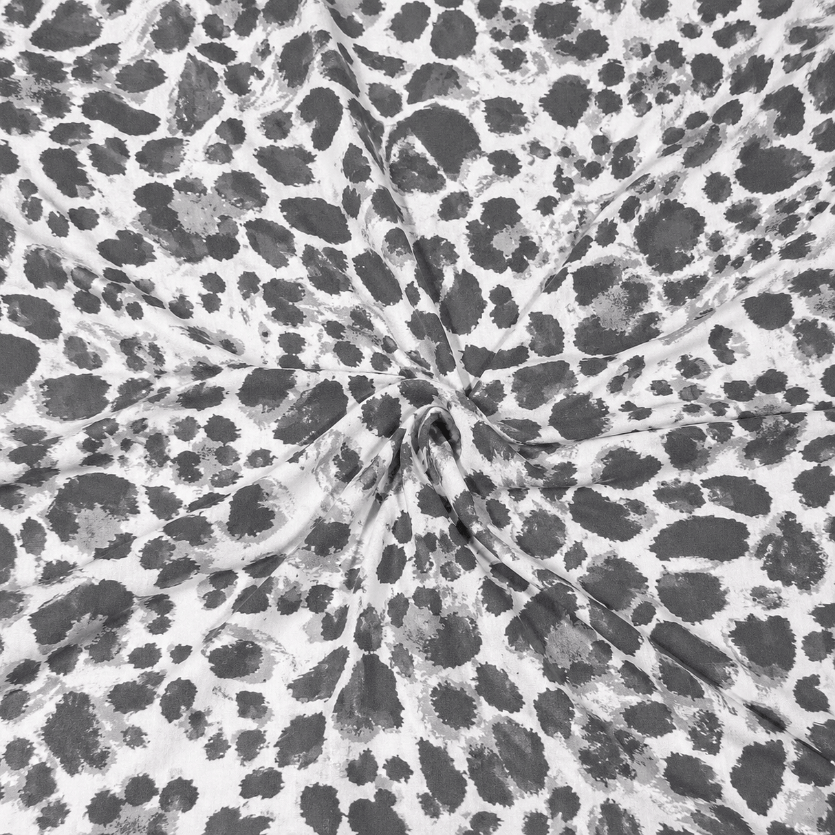 Pound A Metre 3 Metres Premium Printed Cotton Feel Jersey- 55'' Wide -(Grey & White)