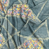 Pound A Metre 3 Metres Premium Printed Cotton Feel Jersey- 55'' Wide -(Jeans)