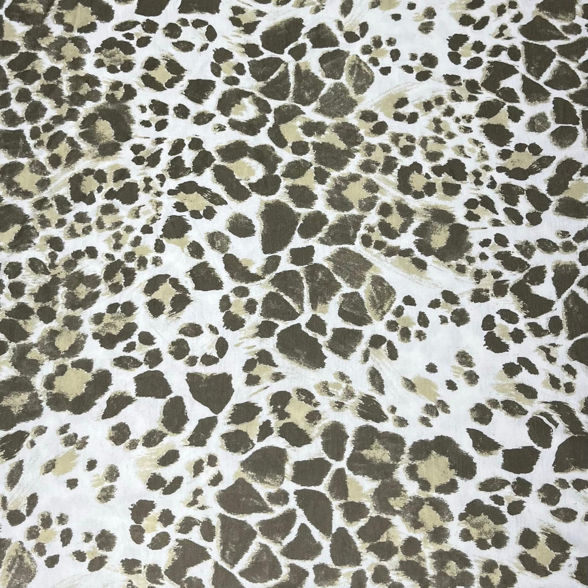 Pound A Metre 3 Metres Premium Printed Cotton Feel Jersey- 55'' Wide -(White & Sage)
