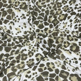 Pound A Metre 3 Metres Premium Printed Cotton Feel Jersey- 55'' Wide -(White & Sage)