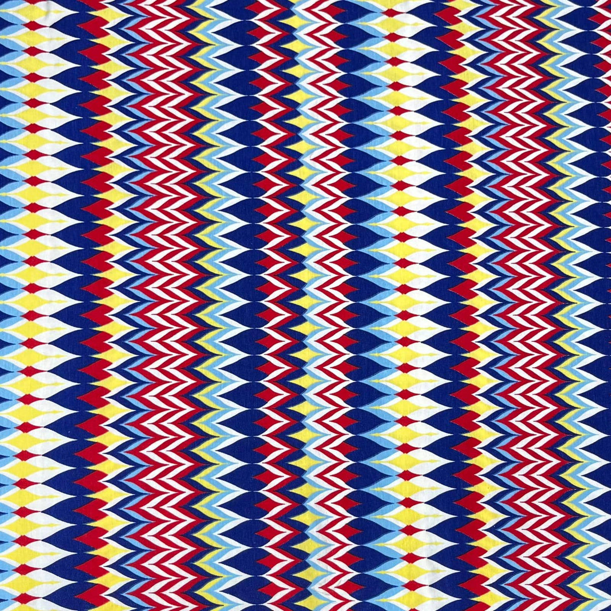 Pound A Metre 3 Metres Premium Printed Cotton Feel Jersey- 55'' Wide -(Zigzag)