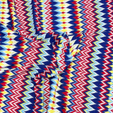 Pound A Metre 3 Metres Premium Printed Cotton Feel Jersey- 55'' Wide -(Zigzag)