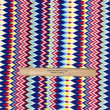 Pound A Metre 3 Metres Premium Printed Cotton Feel Jersey- 55'' Wide -(Zigzag)