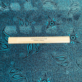 Pound A Metre 3 Metres 3 Metres Premium Printed Spandex Velvet 55" Wide (Blue Paisley)