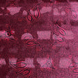 Pound A Metre 3 Metres 3 Metres Premium Printed Spandex Velvet 55" Wide (Maroon Paisley)
