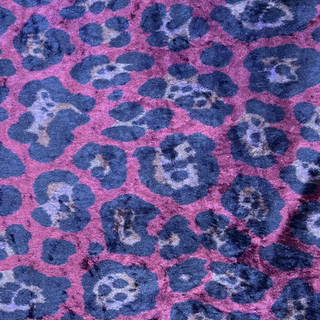 Pound A Metre 3 Metres Premium Printed Spandex Velvet 55" Wide (Maroon)