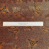 Pound A Metre 3 Metres 3 Metres Premium Printed Spandex Velvet 55" Wide (Orange Paisley)