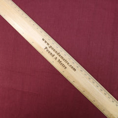 3 Metres Premium Quality Dressmaking Plain Rayon - 45" Wide Wine - Pound A Metre