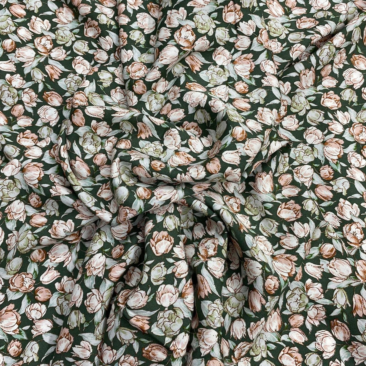 Pound A Metre 3 Metres, Premium Quality, Printed Dressmaking Viscose - 55" Wide (Big Flower)