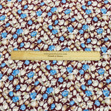 Pound A Metre 3 Metres, Premium Quality, Printed Dressmaking Viscose - 55" Wide (Brown Floral)