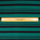 Pound A Metre 3 Metres 3 Metres Premium Quality Stripe Drill  55" (EMERALD & BLACK)