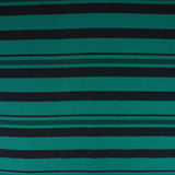 Pound A Metre 3 Metres 3 Metres Premium Quality Stripe Drill  55" (EMERALD & BLACK)