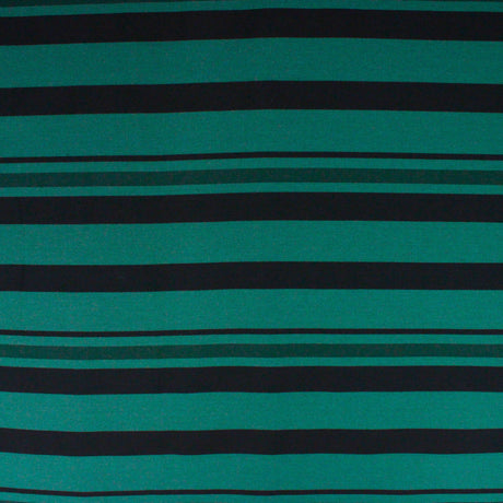 Pound A Metre 3 Metres 3 Metres Premium Quality Stripe Drill  55" (EMERALD & BLACK)