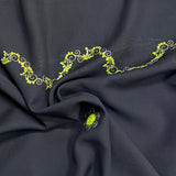 Pound A Metre 3 Metres Premium Sequins On Chiffon Fabric – 45" Wide (Black & Green)
