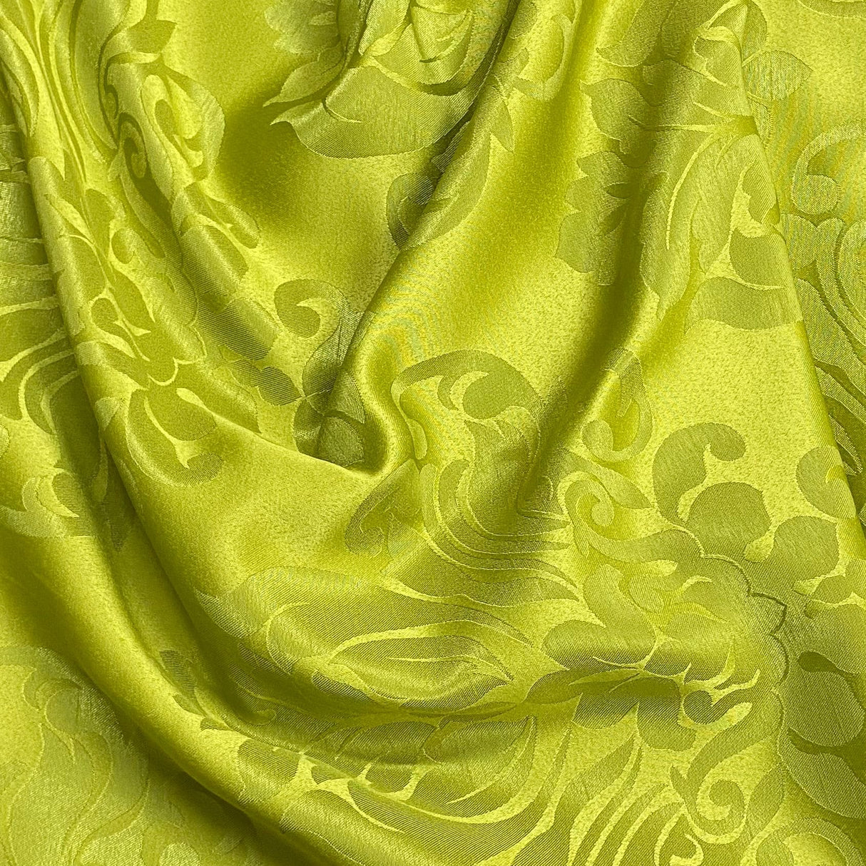 Pound A Metre 3 Metres Premium Silk Satin Jacquard 45 Wide - (Olive)