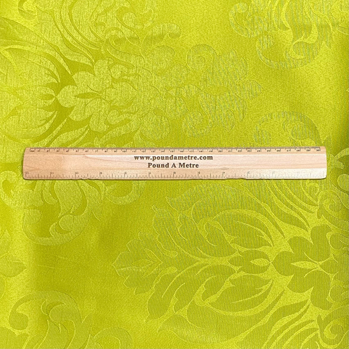 Pound A Metre 3 Metres Premium Silk Satin Jacquard 45 Wide - (Olive)