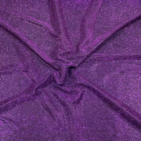 Pound A Metre 3 Metres, Premium Sparkle Glitter Stretch Moonlight 55’ Wide (Purple)