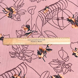 Pound A Metre 3 Metres Premium Summer Printed Jersey Fabric – 55" Wide (Mauve)