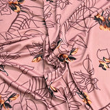 Pound A Metre 3 Metres Premium Summer Printed Jersey Fabric – 55" Wide (Mauve)