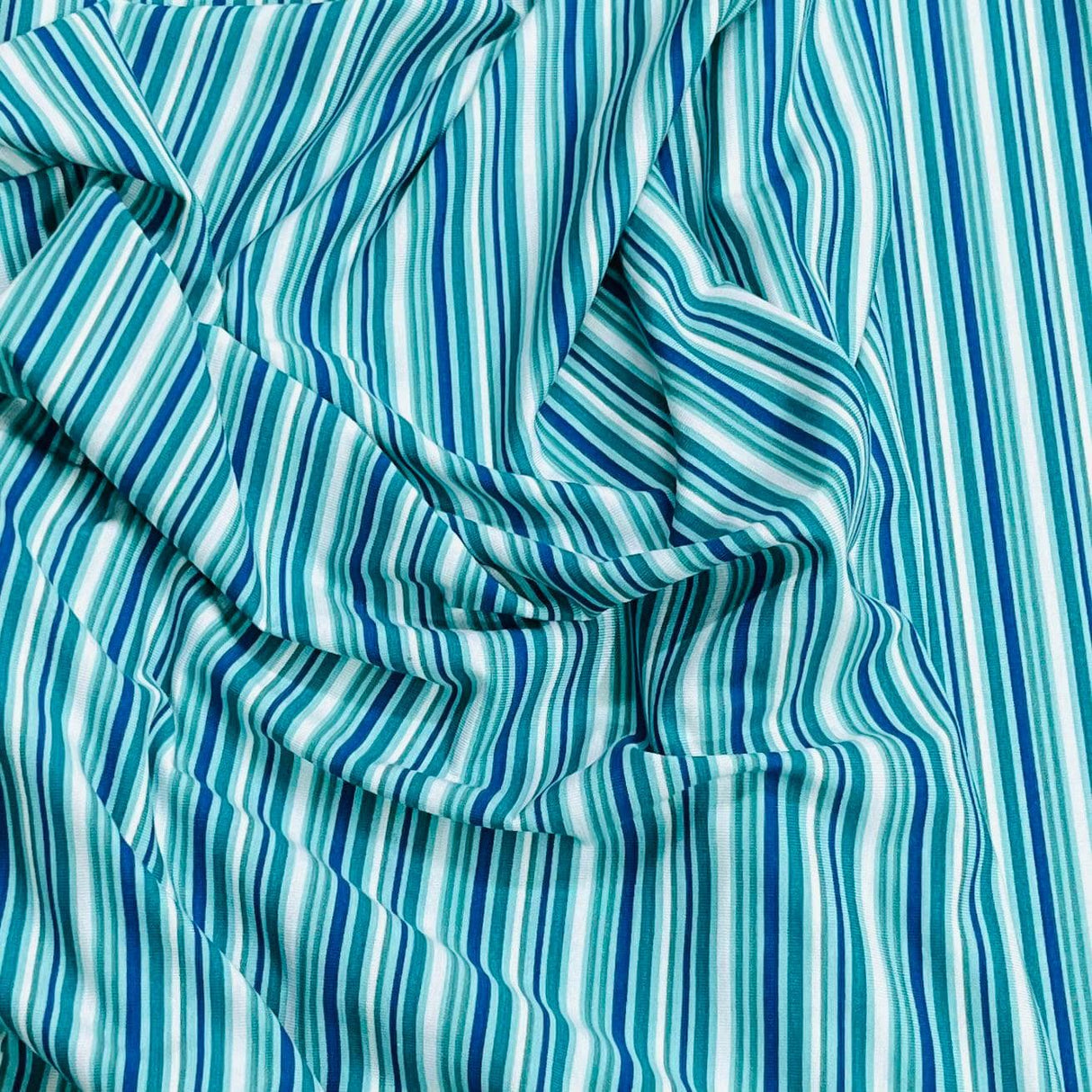 Pound A Metre 3 Metres Premium Summer Printed Jersey Fabric – 55" Wide (Stripes)