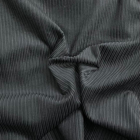 Pound A Metre 3 Metres Premium Super Soft Cotton Needle Corduroy- 55" Wide (Black)