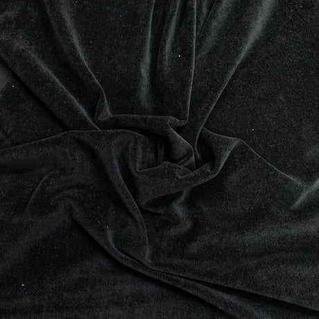 Pound A Metre 3 Metres Premium Terry Velour Fabric - 60″ Wide (Black)
