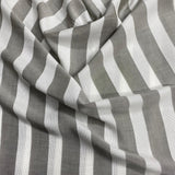 Pound A Metre 3 Metres Premium Turkish Viscose- 55" Wide (Light Grey Stripes)