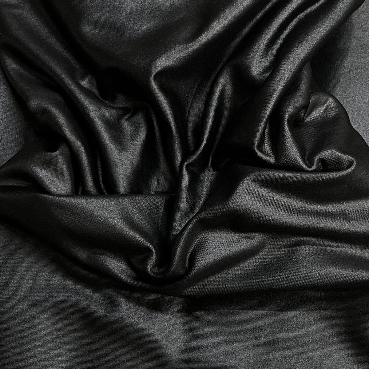 Pound A Metre 3 Metres Premium Wet Look French Terry Jersey- 55" Wide (Black)