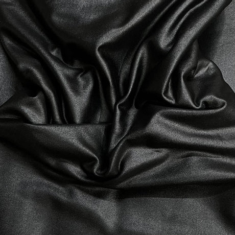Pound A Metre 3 Metres Premium Wet Look French Terry Jersey- 55" Wide (Black)