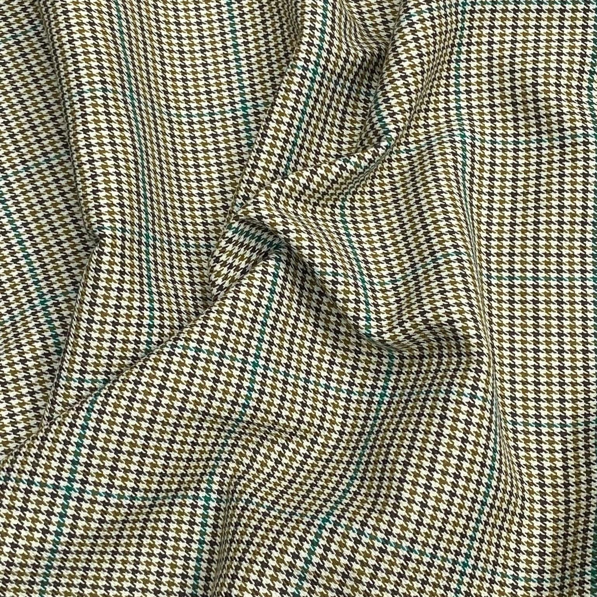 Pound A Metre 3 Metres 3 Metres Premium Wool Rich Fabric 55" Wide (Beige & Green)