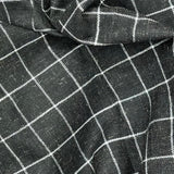 Pound A Metre 3 Metres Premium Wool Rich Fabric 55" Wide (Black Check)